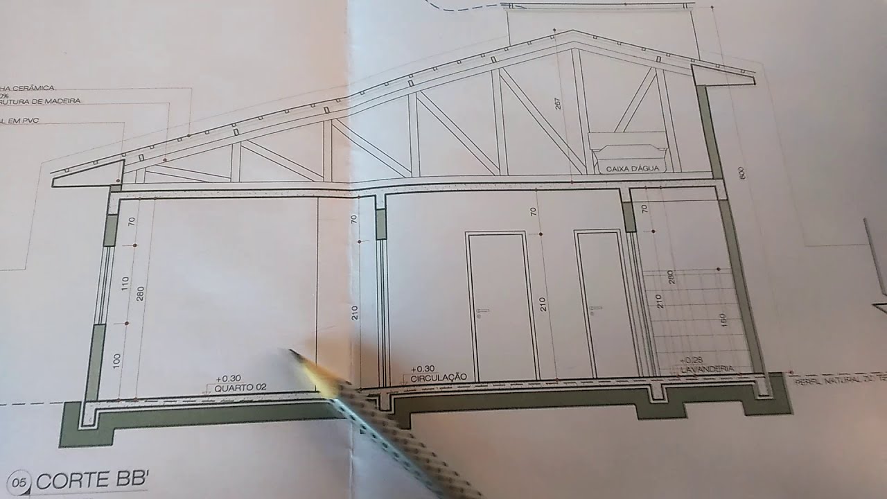 como ler planta baixa, parte 2 corte A e corte B