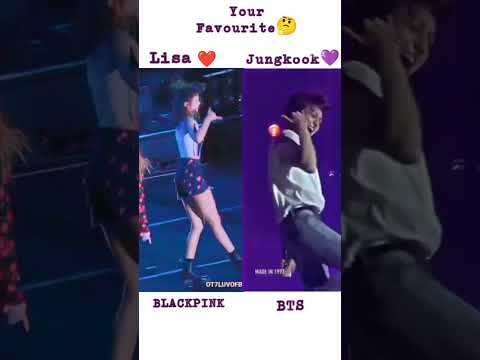 who is your favourite 🤔🤔 💜💜 lisa 🆚jungkook #Bts#Blackpink#Shors#viral