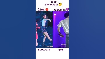 Thumbnail of who is your favourite 🤔🤔 💜💜 lisa 🆚jungkook #Bts#Blackpink#Shors#viral