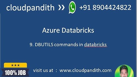 9.DBUTILS commands in Azure Databricks