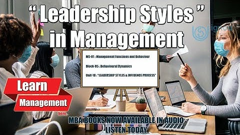 Leadership Styles in Management | Leadership Styles and Influence Process DLL #management #audiobook