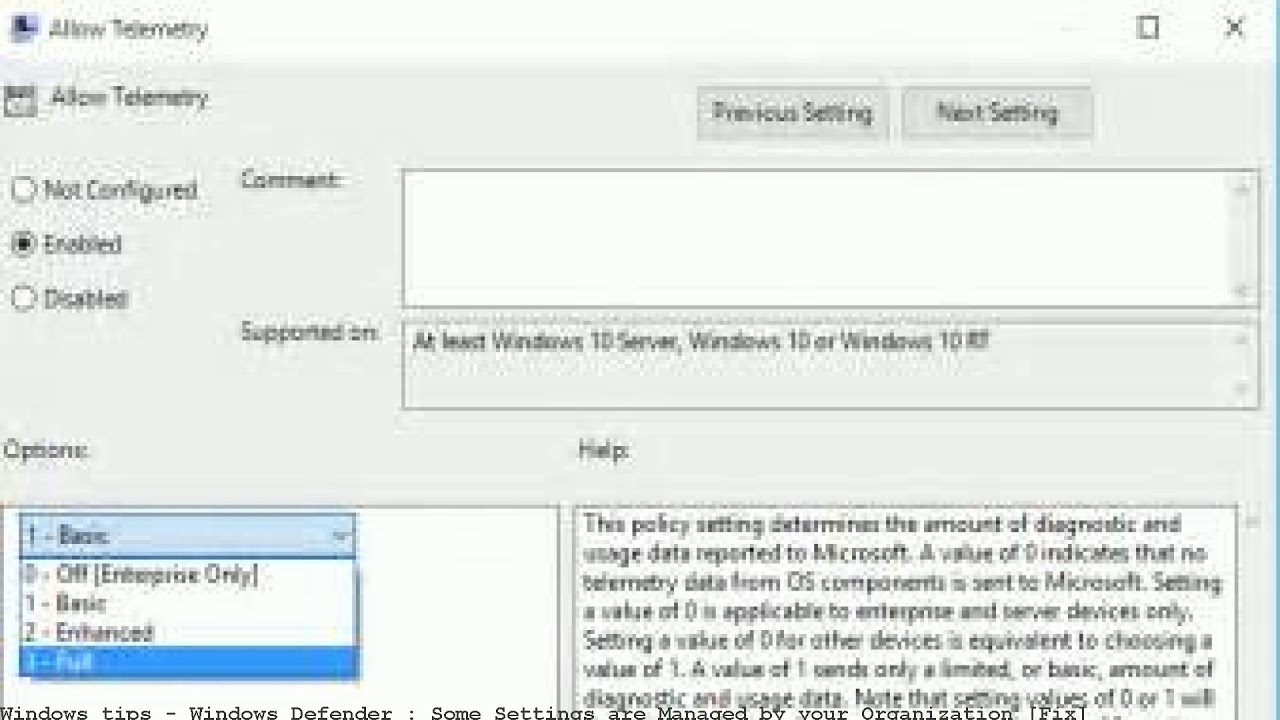 Windows Defender : Some Settings are Managed by your ...