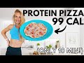 100 CAL PROTEIN PIZZA IN 10 MINUTES (No oven needed) Easy Low Calorie, Low Carbs Anabolic Recipe