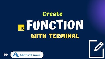 How to Create a function in Azure from the command line with PowerShell, Terminal locally