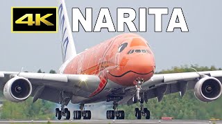 [4K] A380, 747, 777, A350, 787, etc.  75 jets plane spotting at Tokyo Narita Airport / 成田空港