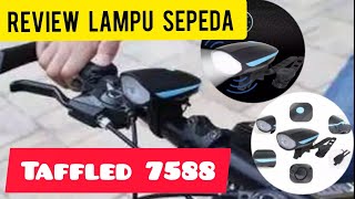 Review Taffled Lampu sepeda LED Cree XPG dengan klakson 7588