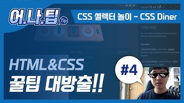 [HTML&CSS] 어제의 나빼고 다 아는 팁 #4 (CSS 셀렉터 놀이 - CSS Diner)