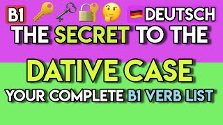Master 50  German Dative Verbs | The Ultimate B1 German Grammar Guide
