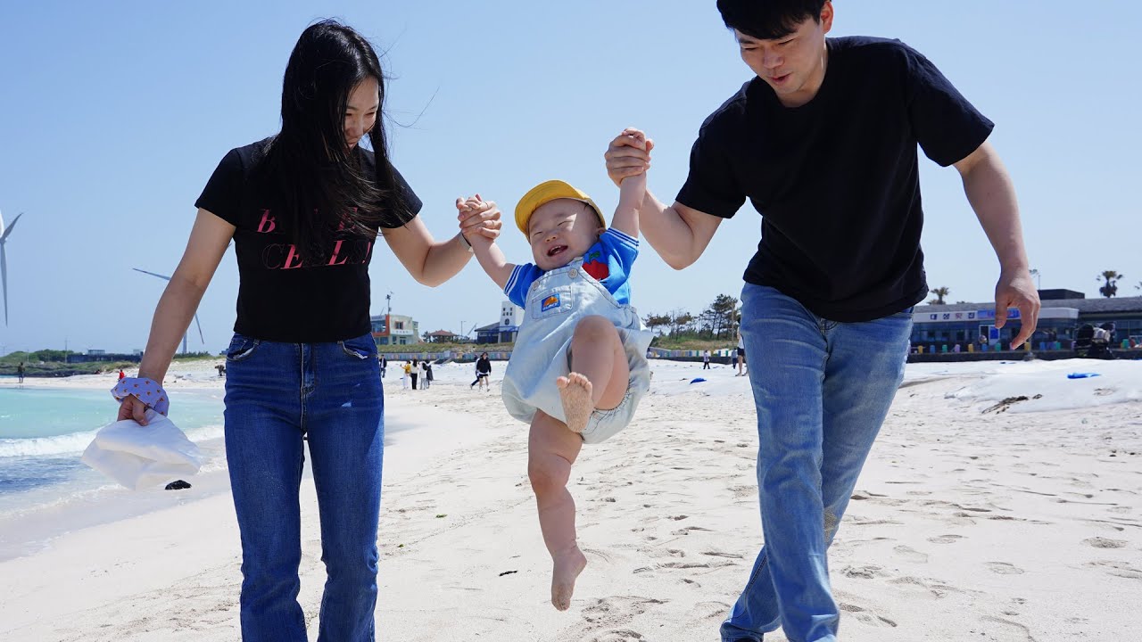 4일만에 드디어 보는 제주도 푸른 바다 (생후 12개월 / 제주 여행 4편 END)