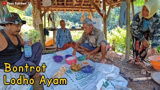 makan bareng digubuk tangah sawah - kampung jawa