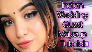 Indian Wedding Guest Makeup Tutorial 2020| Gold and Black Makeup Tutorial