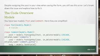 Solving NOT NULL Constraint Failed Error When Submitting Django Forms