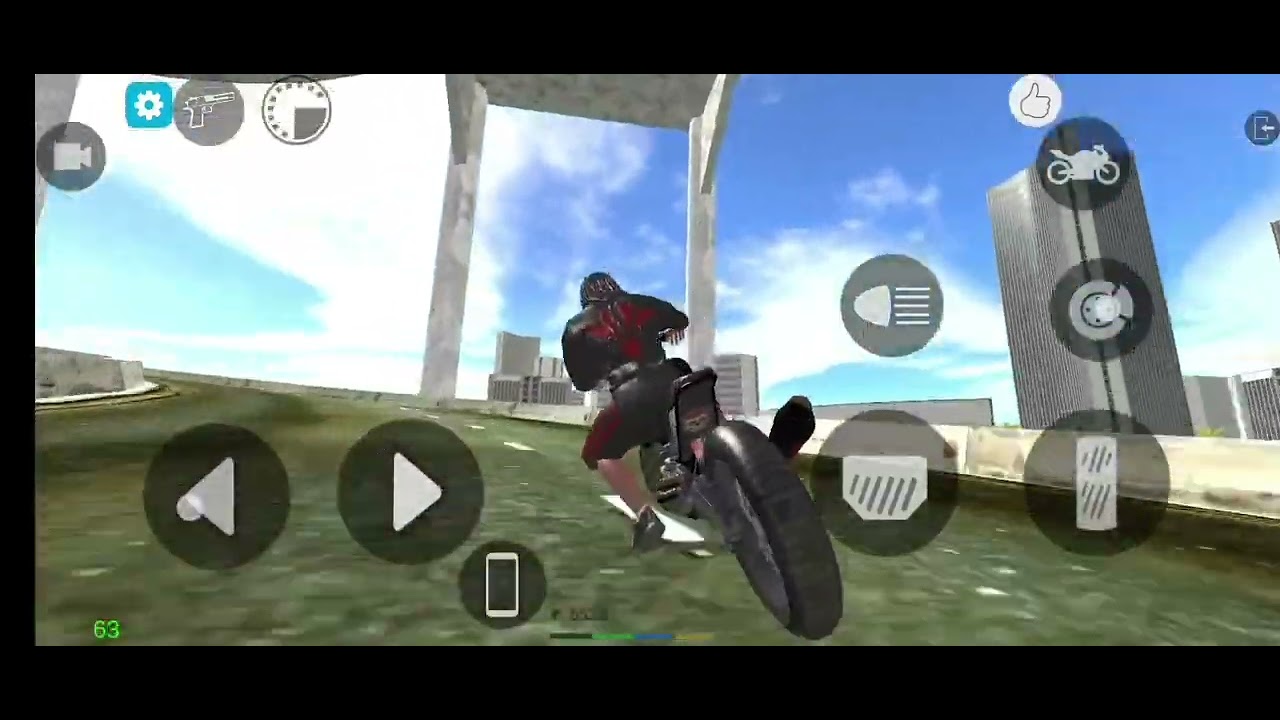 The bike in the floor in sky in role building