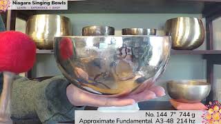 Himalayan Singing Bowl No. 144 :  A3-48  214 hz
