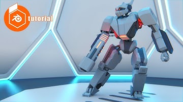 blender 3.0   fighter robot modeling, rigging, animation