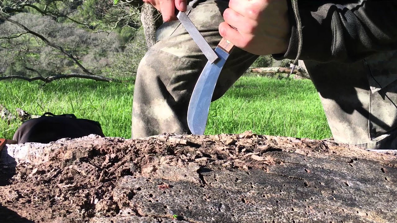 Field Knife Sharpening With A File (Napisy Pl) Ostrzenie Noża Pilnikiem W Terenie