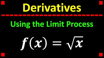 Finding the Derivative Using the Limit Process
