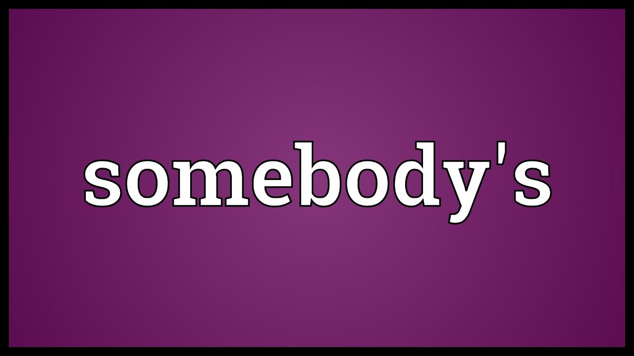 Somebody. Talk somebody