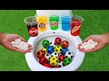 Football VS Coca Cola Zero, Fanta, Mtn Dew, Powerade, Fruko and Mentos in the toilet