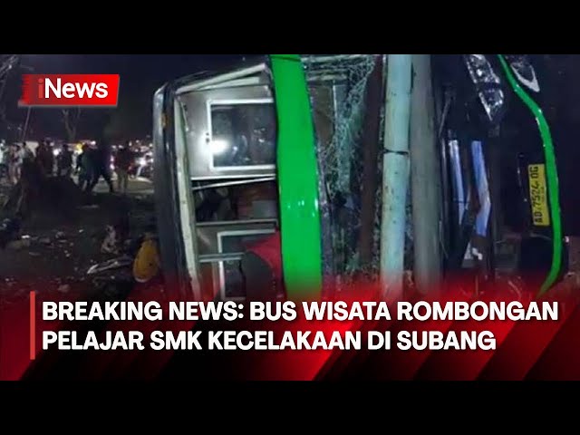 Bus Pariwisata Rombongan Pelajar SMK Depok Kecelakaan di Ciater Subang - Breaking News 11/05 class=