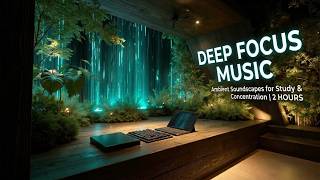 Deep Work Music | Minimal Green Office Ambience | Distraction Free Thinking