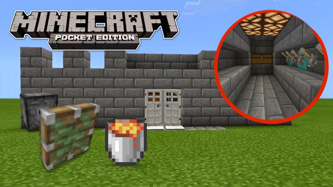 COMO HACER UNA CONTRASEÑA CON PALANCAS + TRAMPA - MINECRAFT PE - YouTube