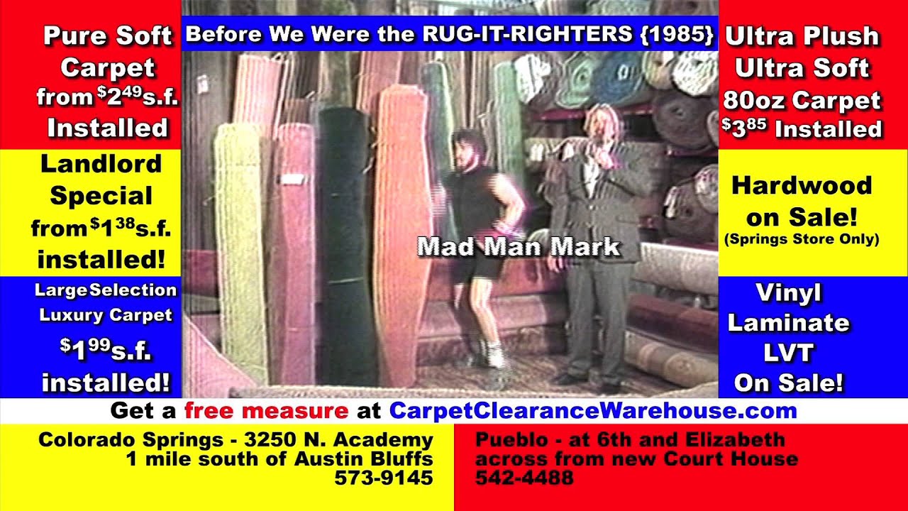 Carpet Clearance Warehouse 1985 Montage w/site YouTube