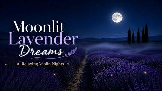 Moonlit Lavender Fields 🌕 Soft Violin Under the Stars | Relaxing Night Ambience for Sleep & Study screenshot 4