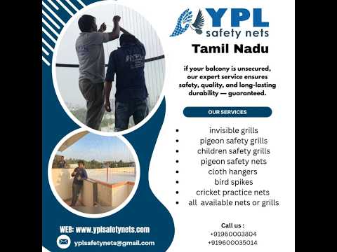 Invisible Grill for Balcony Installation in Chennai | YPL Safety Nets | Safe & Stylish