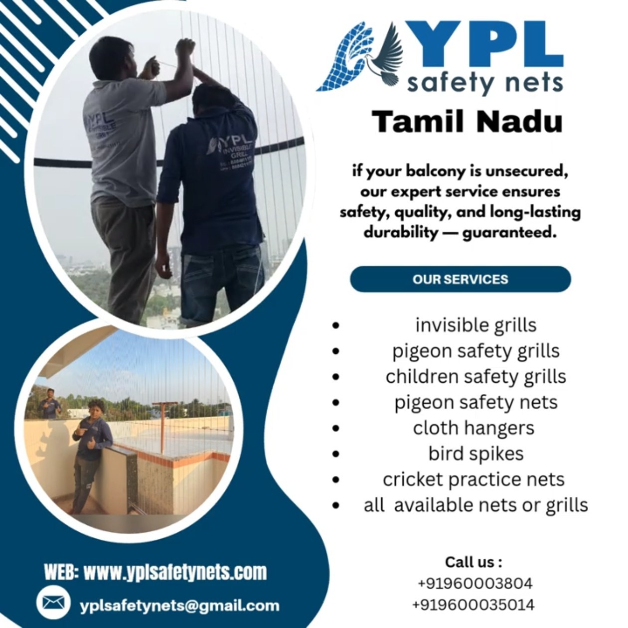Invisible Grill for Balcony Installation in Chennai | YPL Safety Nets | Safe & Stylish — YPL Safety Nets video thumbnail