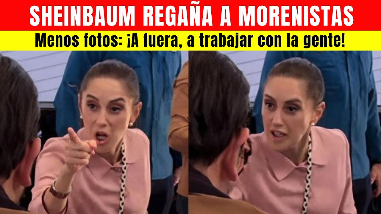 ⚠️ 🇲🇽 Sheinbaum Regaña a FUNCIONARIOS de MORENA que buscaban foto mientras pueblo protesta