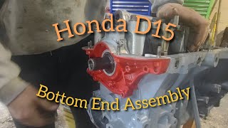 Honda D15 Bottom End Assembly #d15 #hondacivic #enginerebuild #honda
