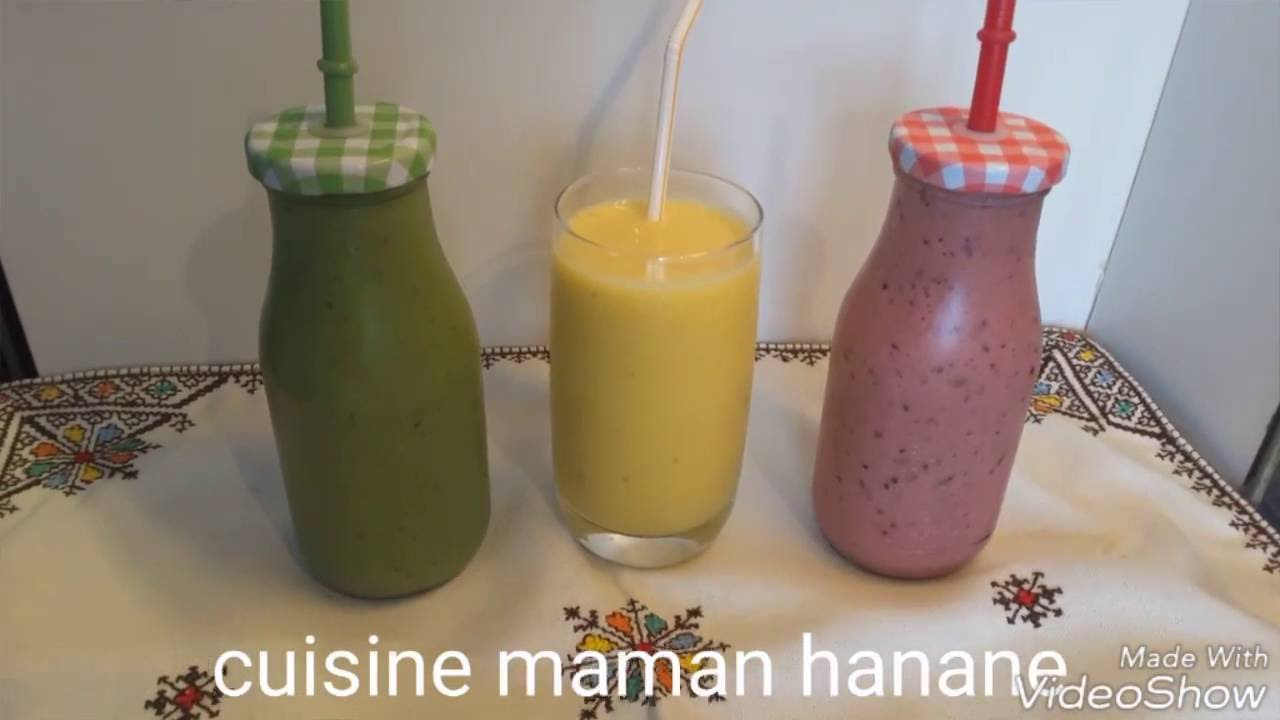 3وصفات سموتي مليئة بالفيتامينات (فطور الصباح)3recettes de smoothie trés riche en vitamines