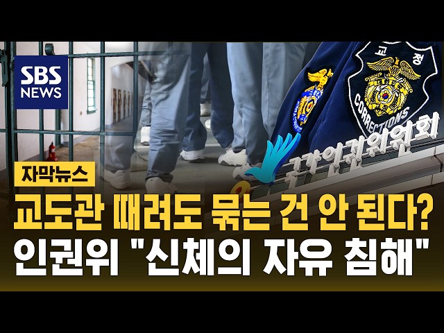 교도관 때려도 묶는 건 안 된다?..인권위 "신체의 자유 침해" (자막뉴스) / SBS