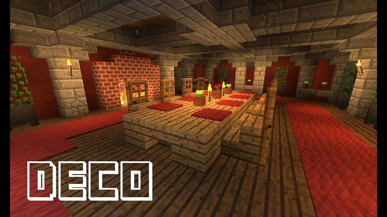 Minecraft : creer une salle a manger youtube