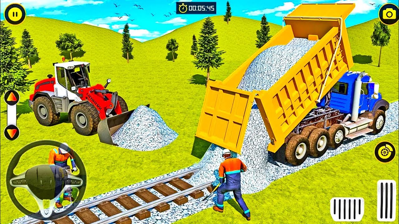 Railroad Builder Simulator 3D - Highway Excavator Construction JCB - Android GamePlay