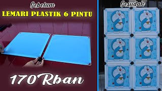 Lemari Susun Plastik Portable Multifungsi +Gantungan Baju /Pakaian