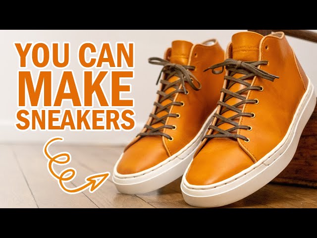 DIY sneakers with Sneakerkit - Vegtan leather - YouTube