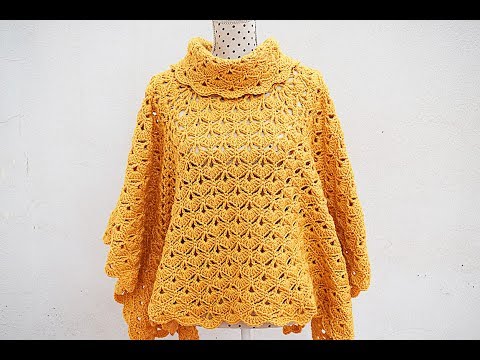 Poncho or coat of woman to crochet MAJOVEL very easy and fast #crochet #ganchillo # easy