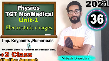 Electrostatic charge and field Notes and Numericals for TGT Non medical/ +2 Physics