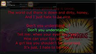 Scorpions - Hate to Be Nice • song with karaoke/synchronized lyrics