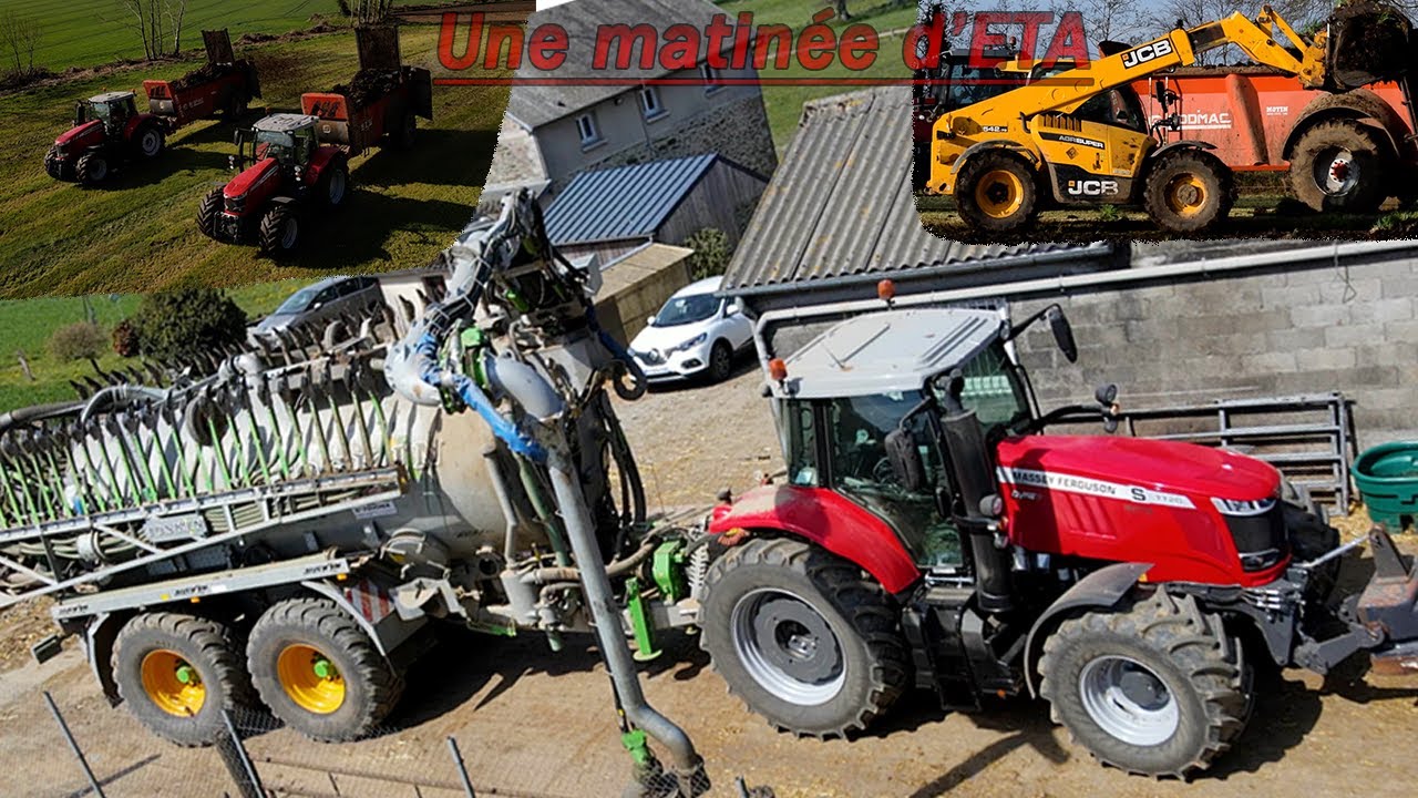 Une matinée d’ ÉPANDAGE à l’ ETA FOUCHER 🇫🇷 FULL MASSEY FERGUSON 🤩