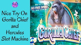 Nice Try On Gorilla Chief and Hercules Slot Machine WMS Game - Ms.Kitty Slot Channel screenshot 3