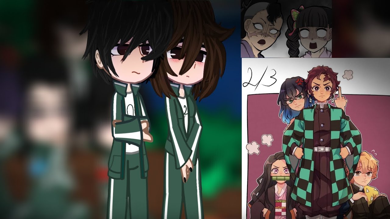 Squid game reacts to Demon slayer 🇷🇺/🇺🇸