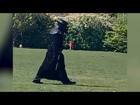 Caught on camera: Why is a "plague doctor" wandering around this U.K. town?