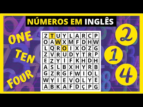 CAÇA PALAVRAS NÚMEROS INGLÊS COM GIFS (10s)