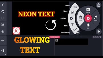 How to Create Neon Glowing Text Border in Kinemaster | Neon Glow |