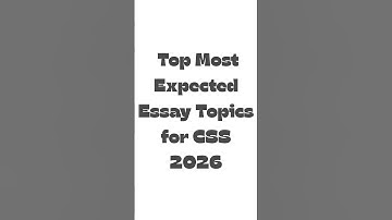 Most Expected Css Essay Topics for 2026 #css #fpsc #currentaffairs #competitiveexam