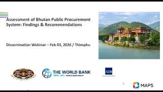 Bhutan MAPS Dissemination Webinar - 3 February 2026