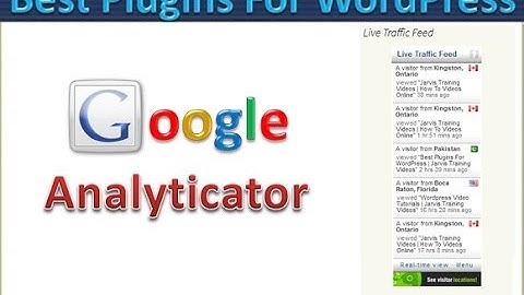 Best Plugins For WordPress - Feedjit Widget - Google Analyticator